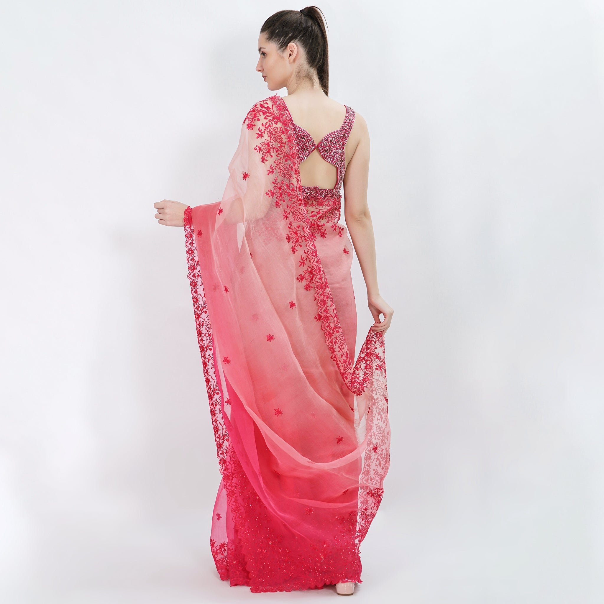 Cherry Blossom saree