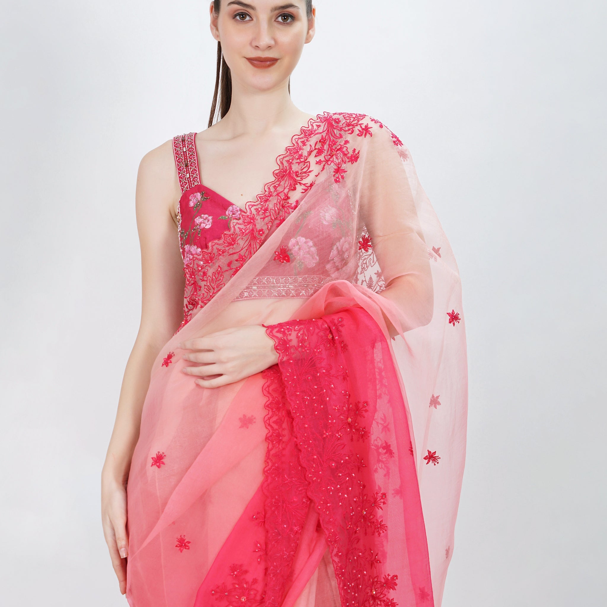 Cherry Blossom saree